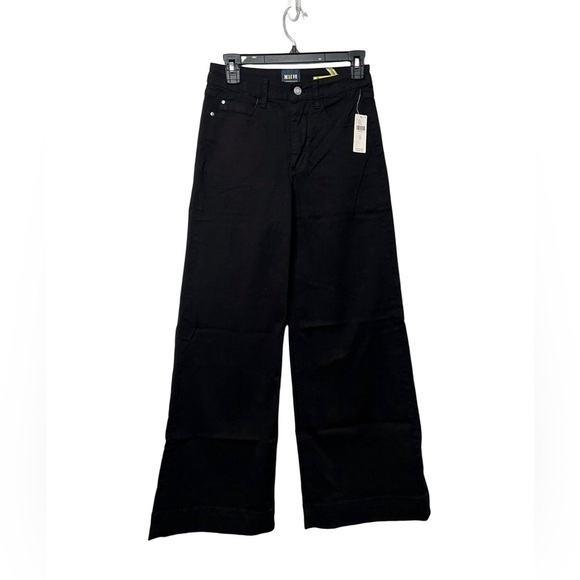 Anthropologie Maeve Lily Wide Leg Jean Black Size26 NWT - Picture 1 of 9